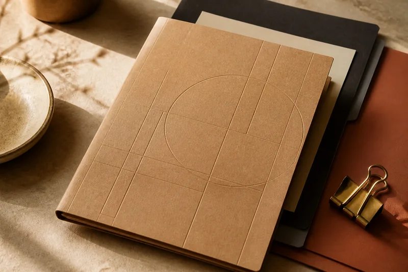 Kraft document folio representing a complete organization blueprint